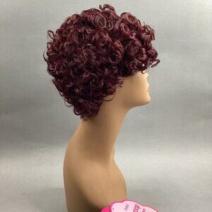 Chance Short Curly #99J Dark Plum Synthetic Full Wig